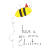 Bee-utiful Christmas Card Bee-utiful Christmas Card — hand-painted watercolor by Ruth