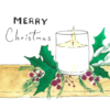 Christmas Candle Card Christmas Candle Card — hand-painted watercolor by Ruth