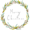 Christmas Greenery Wreath Card Christmas Greenery Wreath Card — hand-painted watercolor by Ruth