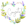 Congrats Floral Heart Card — hand-painted watercolor by Ruth