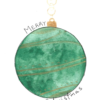Emerald Ornament Christmas Card Emerald Ornament Christmas Card — hand-painted watercolor by Ruth