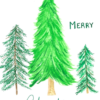 Evergreen Trees Christmas Card Evergreen Trees Christmas Card — hand-painted watercolor by Ruth