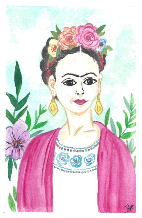 Frida with Flowers Frida with Flowers — original watercolor by Ruth