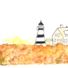 Lighthouse Sunset Card Lighthouse Sunset Card — hand-painted watercolor by Ruth