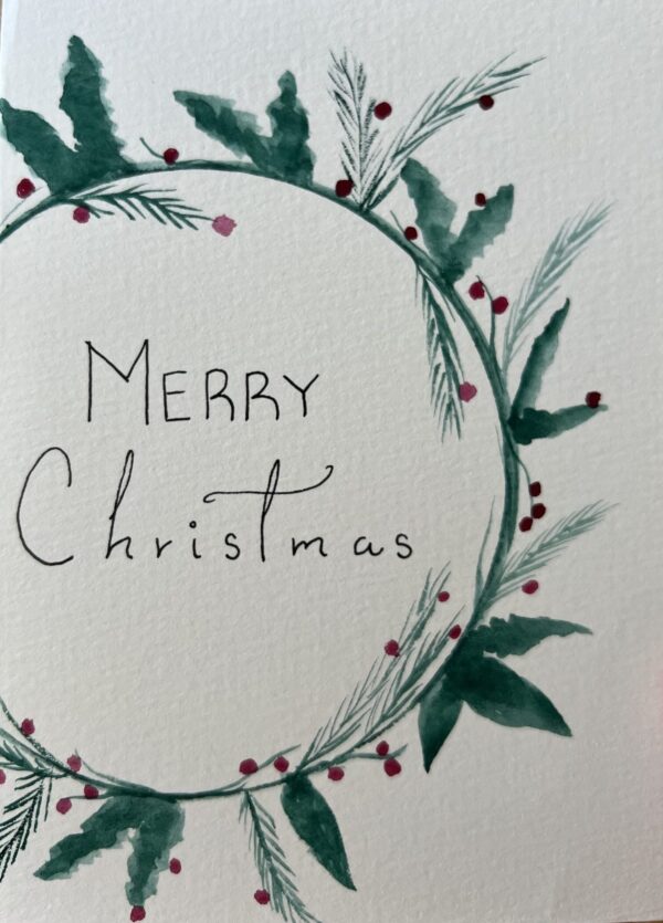 Merry Christmas Wreath Card
