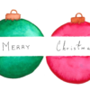 Merry Christmas Ornaments Card Merry Christmas Ornaments Card — hand-painted watercolor by Ruth