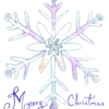 Snowflake Christmas Card Snowflake Christmas Card — hand-painted watercolor by Ruth