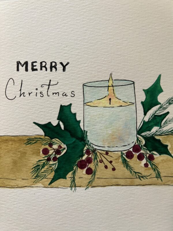 vela Christmas Candle Card